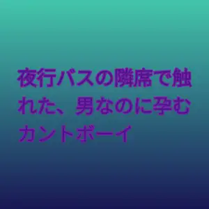 夜行バスの隣席で触れた、男なのに孕むカントボーイ