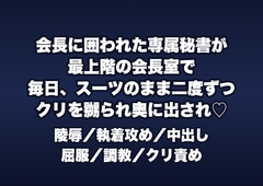 会長に囲われた専属秘書が最上階の会長室とエレベーターの中で一年ぶん毎日スーツのまま二度ずつクリを嬲られ奥に出され続けた話 [桜花文庫]