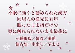 不眠に効くと勧められた漢方を毎晩淹れてくれた同居人の従兄に五年ものあいだ眠ったまま指だけで慣らされ奥にだけ触れられないまま最後に孕まされた話 [ふわっ堂]