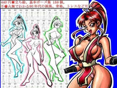 440円■立ち絵、基本ポーズ集 159個。不●火舞でわかる90年代の画風、骨格。トレスなど可 [くにツク9229]