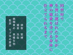 因習村で生贄に選ばれた少年が、神の寵愛を受ける身体に仕立てられる [桃色ソーダ]