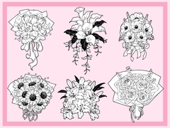 花束素材 16種