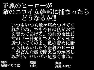 正義のヒーローが敵のエロイ女幹部に捕まったらどうなるか!!!(mp3版) [飴屋いちご堂]