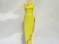 ペーパークラフト☆チャイナドレスA☆イエロー☆18禁バージョン
