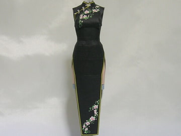 ペーパークラフト☆チャイナドレスA☆ブラック [紙服工房]