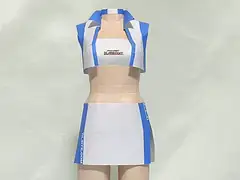 ペーパークラフト☆レースクイーン(ホワイト/ブルー)18禁ヴァージョン