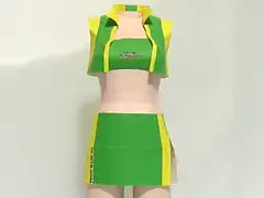 ペーパークラフト☆レースクイーン(イエロー/グリーン)18禁ヴァージョン