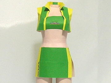 ペーパークラフト☆レースクイーン(イエロー/グリーン) [紙服工房]