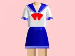 ペーパークラフト☆セーラー服A☆ダークブルー☆18禁バージョン