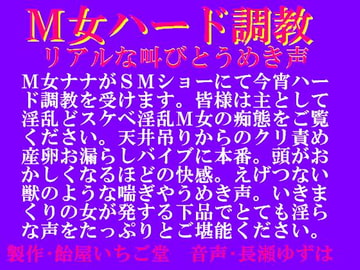 M女ハード調教・リアルな叫びとうめき声wav版 [飴屋いちご堂]