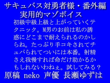 サキュバス対勇者様・番外編「実用的マゾボイス」mp3 [飴屋いちご堂]