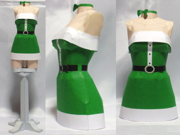 ペーパークラフト☆サンタコスチューム2009☆グリーン☆all age [紙服工房]