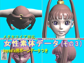 Metasequoia対応女性素体データ(その3) [宇宙鉄人]