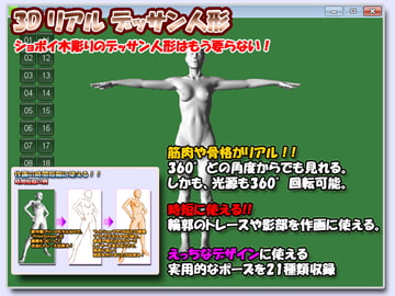 3D リアルデッサン人形 [sawamura japan]