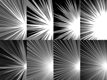 集中線・効果線 素材集Vol.3 [Many]