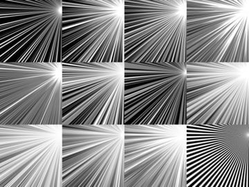 集中線・効果線 素材集Vol.5 [Many]