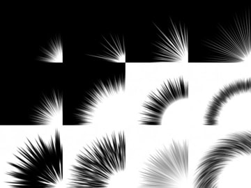 集中線・効果線 素材集Vol.6 [Many]