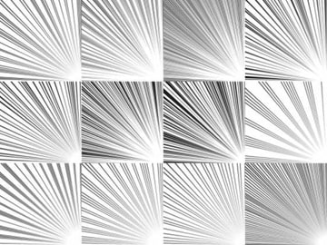 集中線・効果線 素材集Vol.13 [Many]