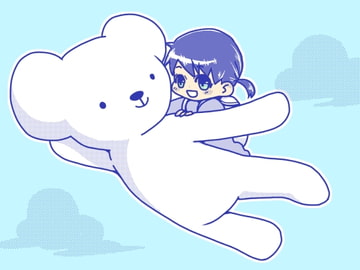 そらとぶしろくま [朱色の糸くず]