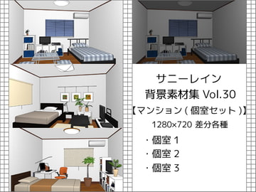 サニーレイン背景素材集vol.30【マンション(個室セット)】 [サニーレイン]