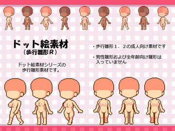 【ドット絵素材】歩行雛形R [とらねこ屋]