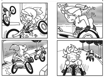 車いすレーサー走る(さなとり2) [旅するアニフォト]