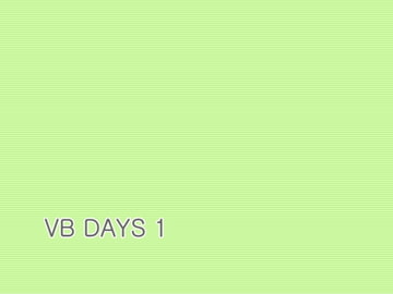 VB DAYS 1 [Fragment Color]