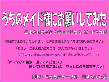 うちのメイド様にお願いしてみた [ブラックパレス]