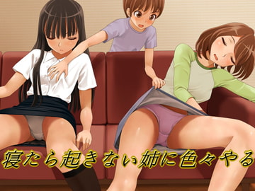 寝たら起きない姉に色々やる [ツパン]
