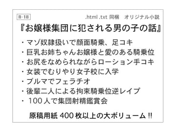 お嬢様集団に犯される男の子の話 [wordworks]