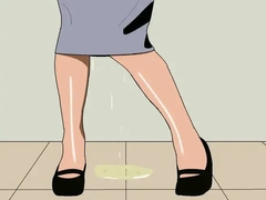 プレゼンの最中におしっこ我慢できなくなって漏らすキャリアOL [TOB]