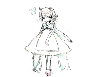 ラフイラスト4 [りんごの海]