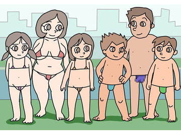 オトコトモトオンナトモ《プールサイド編》 (GIFパラパラまんが ) [楽gaki]