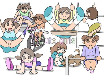 かわいい女の子たち (GIFパラパラまんが ) [楽gaki]