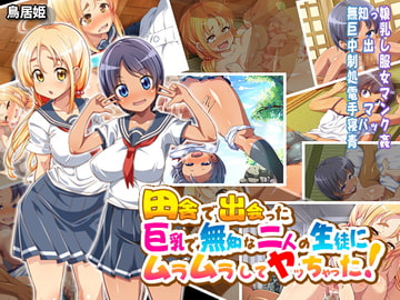 田舎で出会った巨乳で無知な二人の生徒にムラムラしてヤッちゃった! [鳥居姫]