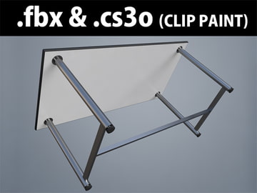 3D素材 ミーティングテーブル_一般的_04_W1500 [Clover]