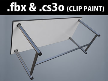 3D素材 ミーティングテーブル_一般的_04_W1800 [Clover]