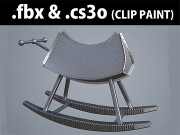 3D素材 三角木馬 金属特殊製 01 [CG-AR]