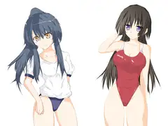ハイレグ競泳水着 ハイレグブルマ(半裸有) 立ち絵集