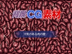 著作権フリー背景CG素材「汁気のある肉の壁」 [キュキュキュのQのQ]