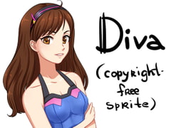 Copyright-free character sprite Diva [OrikinBublik]