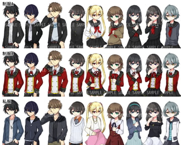 【男女9人】立ち絵素材 [うさぎがぴょーん]