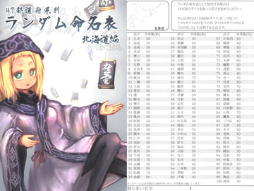 47都道府県別ランダム命名表 北海道編 [W.S.P]