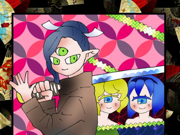 2人で1つの目玉 [バナナ果肉園]