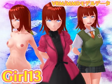 MMD/VRMデータ Girl13 [MoonCat]