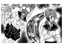 巨大娘に喰われる女たちを中から見てみよう!それから血のように吸われる女たちは、服から抜かれ裸で!