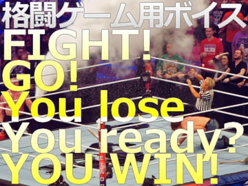格闘ゲーム用 著作権フリーボイス FIGHT! / GO! / You lose / You ready? / YOU WIN! [C_O (B_SIDE)]