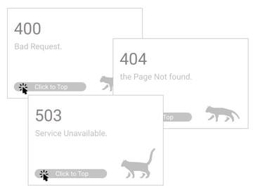 猫が教えるエラー画面集 [ウェブ工房みどり]