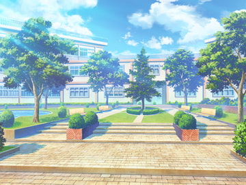 学校の中庭 [Creative Freaks]
