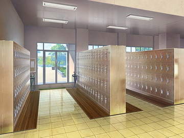 下駄箱前 [Creative Freaks]